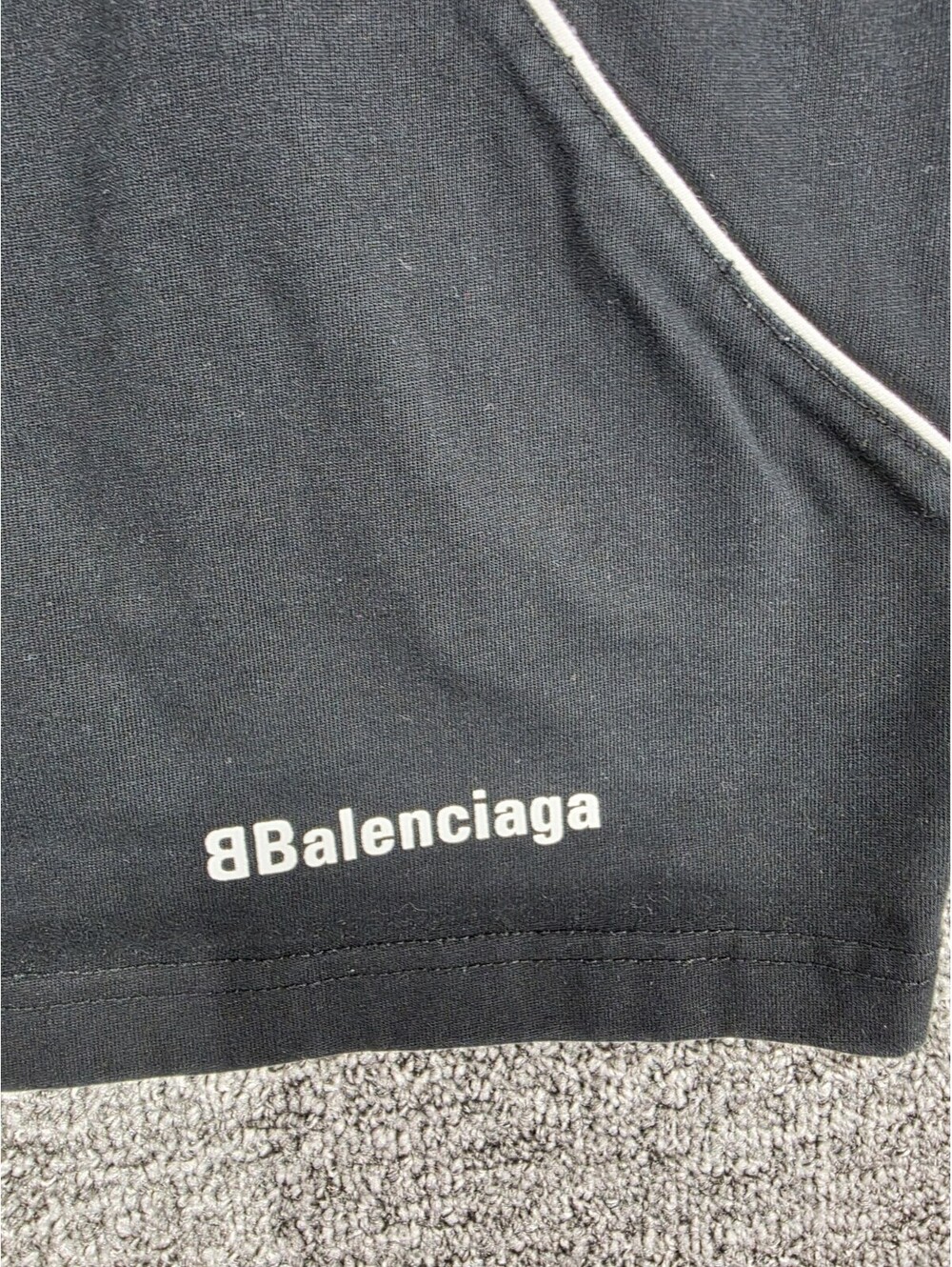 Balenciaga Black Paris 10 Logo Graphic Crew Neck Short Sleeve T-Shirt Size 1 - Picture 3 of 12